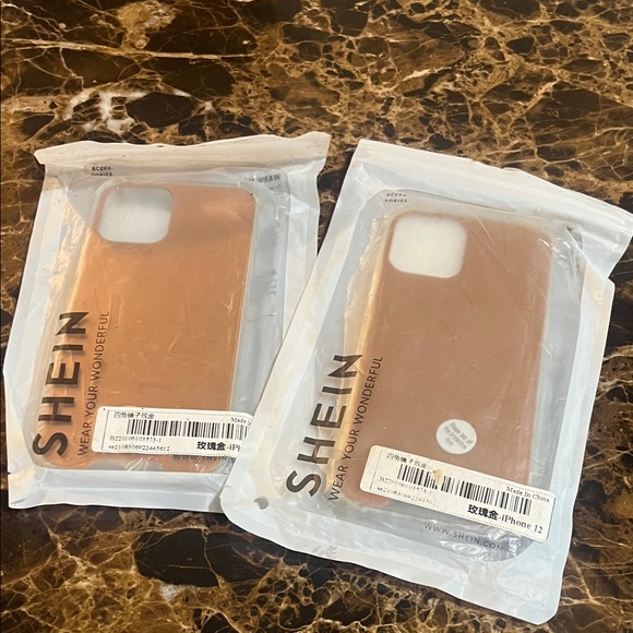 SHEIN Rose Gold phone Case for iPhone 12 bundle of 2 - Picture 1 of 1